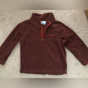 Columbia: Dark red, zip fleece. [SIZE 3T]